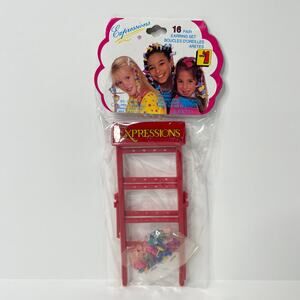 Vintage 90s Y2K Expressions Plastic Earrings 16 Pairs with Ladder Caddy New Red